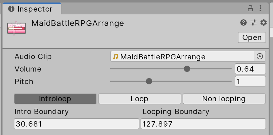 Setting IntroloopAudio's values