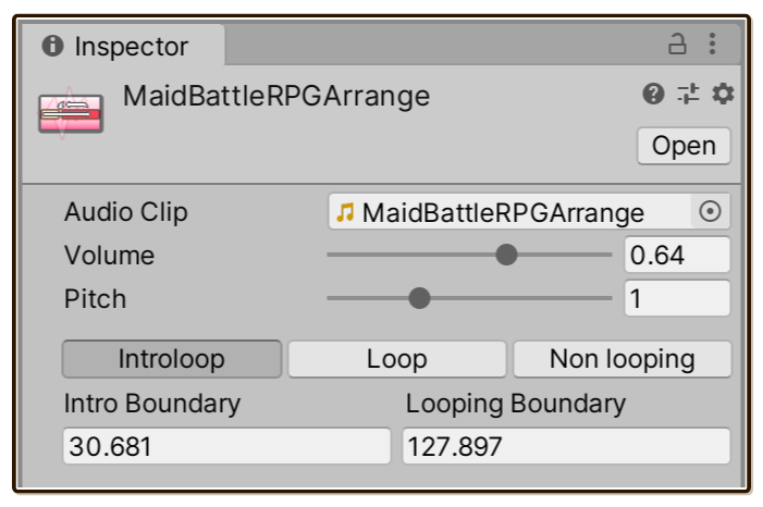 Setting IntroloopAudio's values