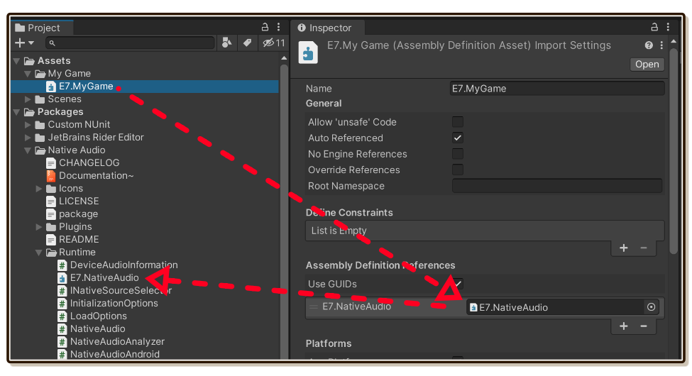 Linking from Assets to Packages