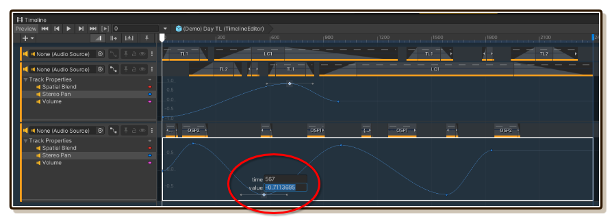 Stereo pan range